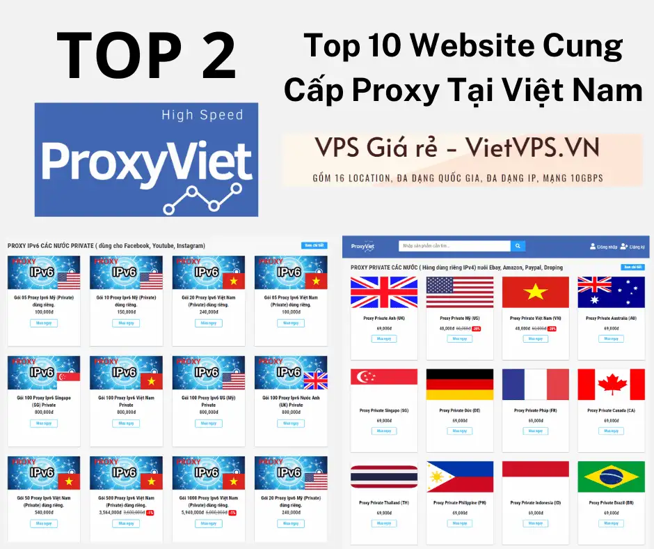 [2024] Top 10 Website Cung Cấp Proxy Tốt Nhất Việt Nam