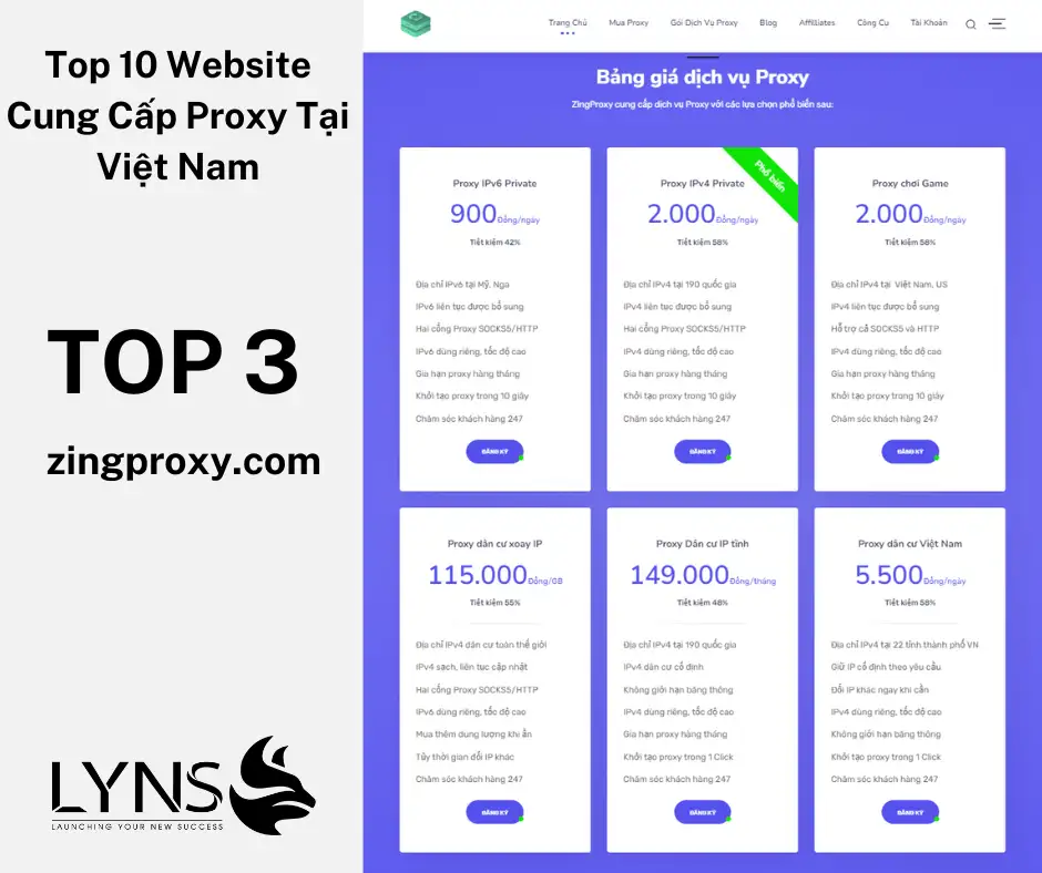 [2024] Top 10 Website Cung Cấp Proxy Tốt Nhất Việt Nam