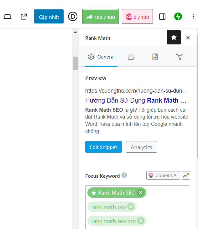 Hơn 100 cách tối ưu SEO – Hướng dẫn tối ưu SEO cho website WordPress với Rank Math